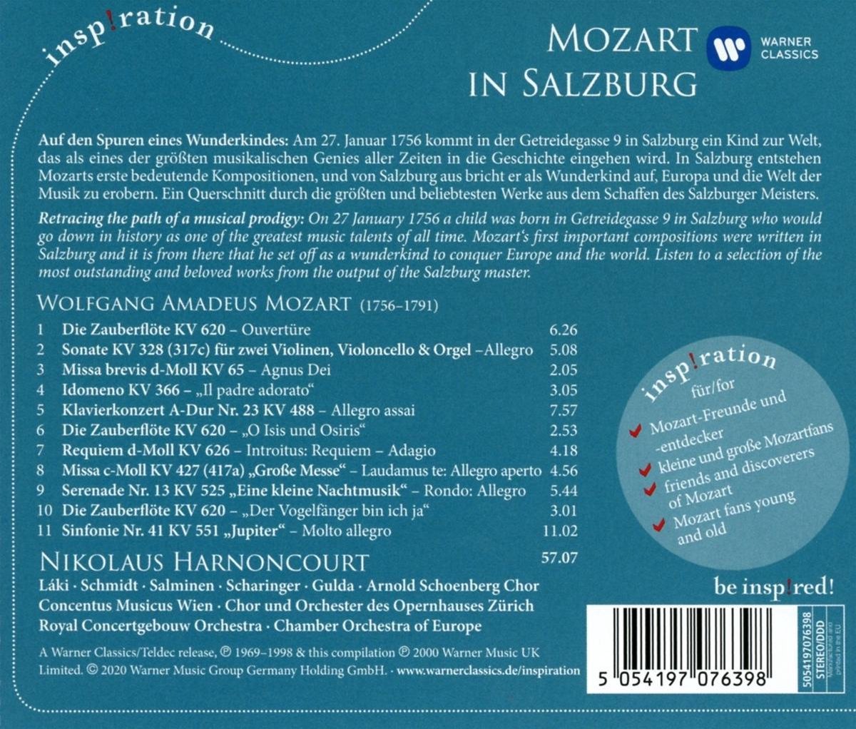 Mozart In Salzburg | Wolfgang Amadeus Mozart, Nikolaus Harnoncourt