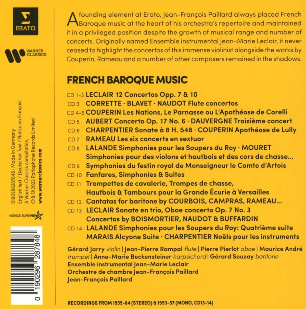 French Baroque Music (Box Set) | Jean-Francois Paillard