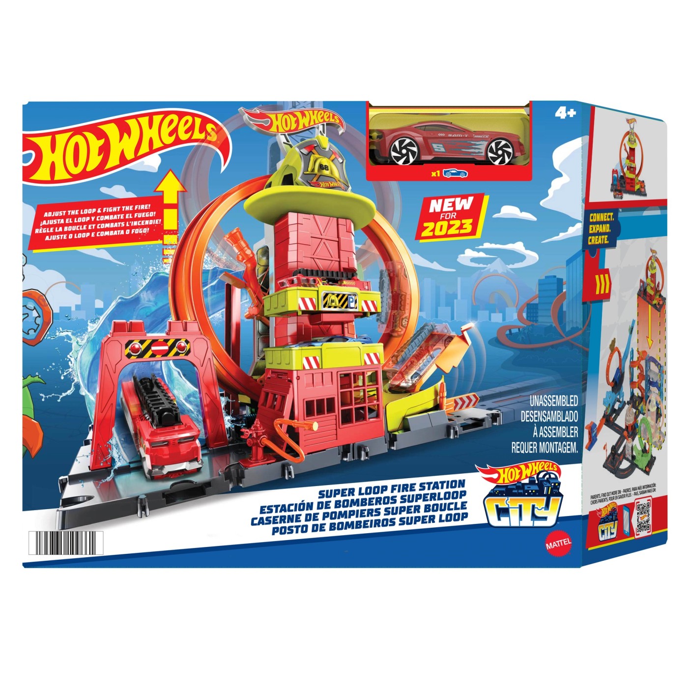 Jucarie - Statie de pompieri Hot Wheels - Super Loop | Mattel - 0