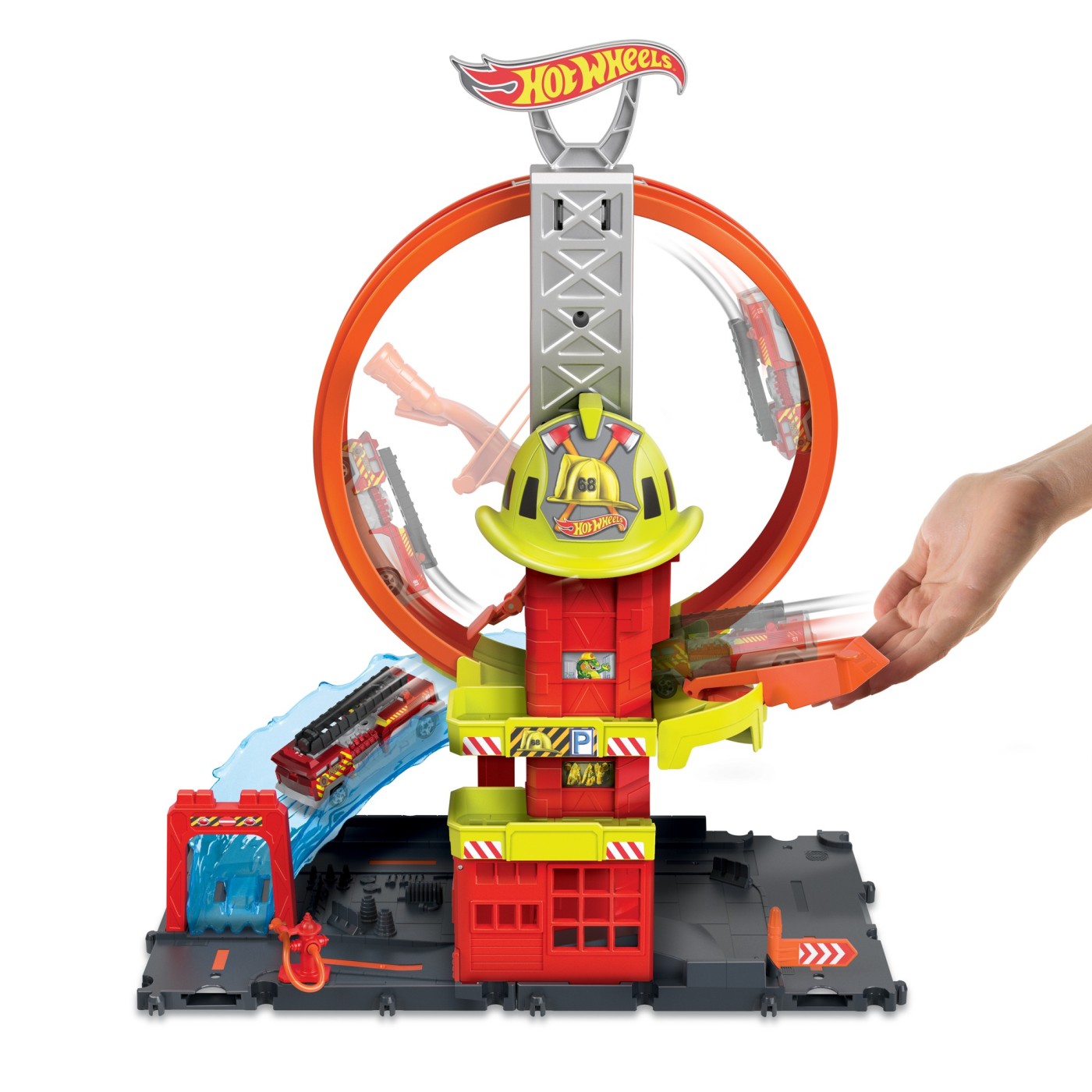 Jucarie - Statie de pompieri Hot Wheels - Super Loop | Mattel - 5