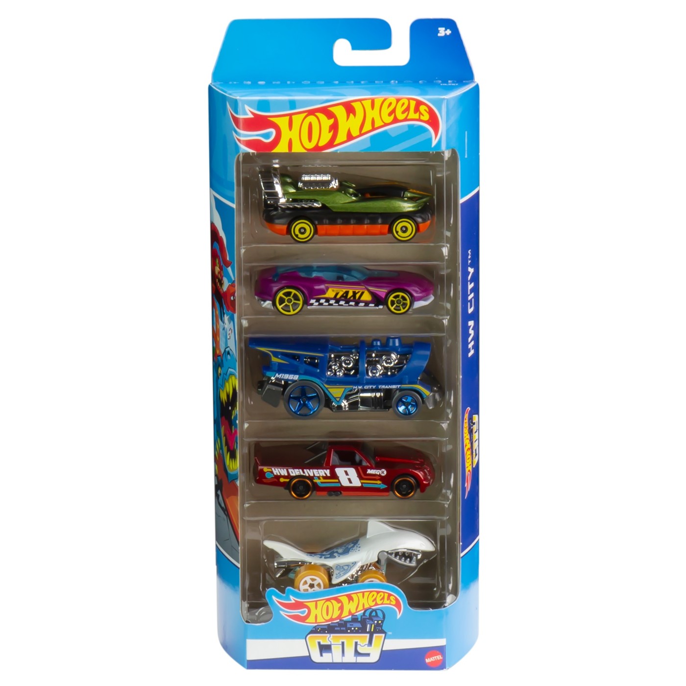 Set 5 masini - Hot Wheels City | Mattel