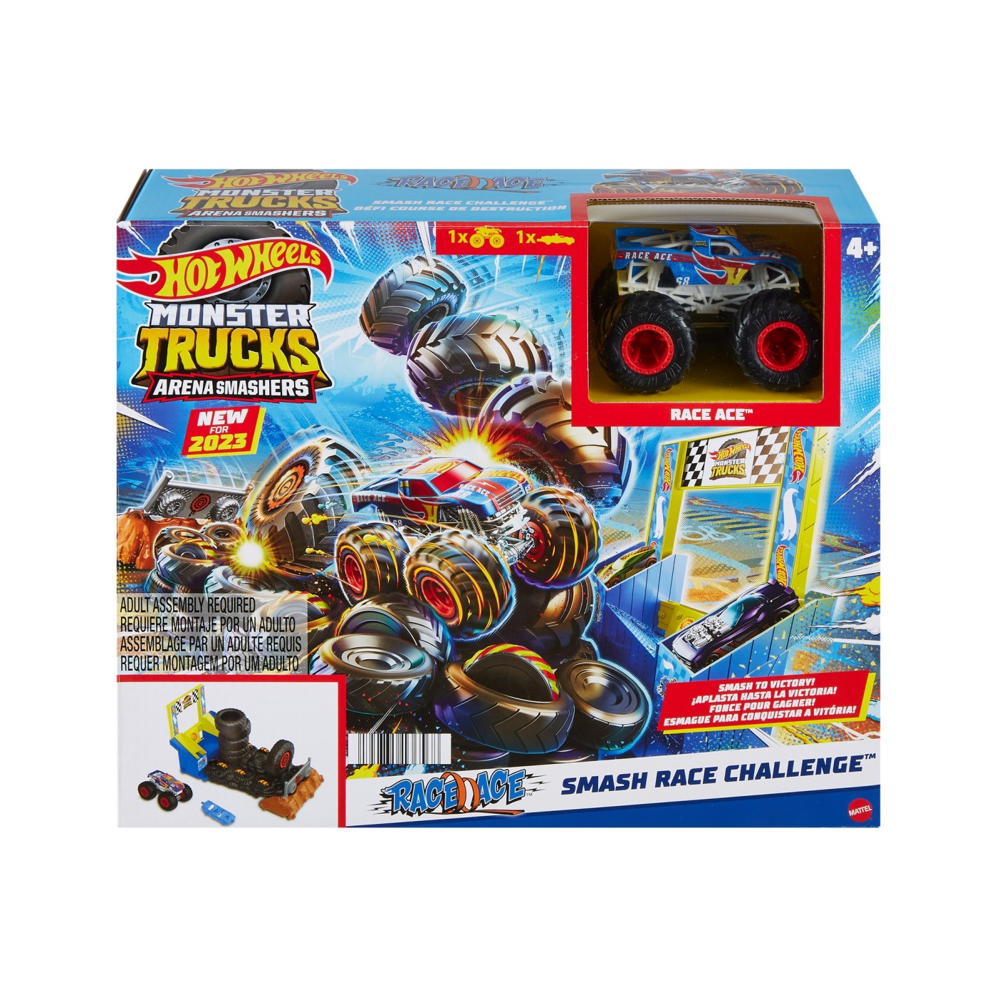 Joc - Hot Wheels Monster Truck Entry Challenge Arena Smashers - Smash Race | Mattel