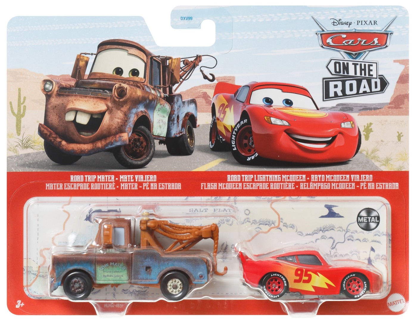 Set masinute metalice Cars - Road Trip Mater si Road Trip Fulger McQueen | Mattel