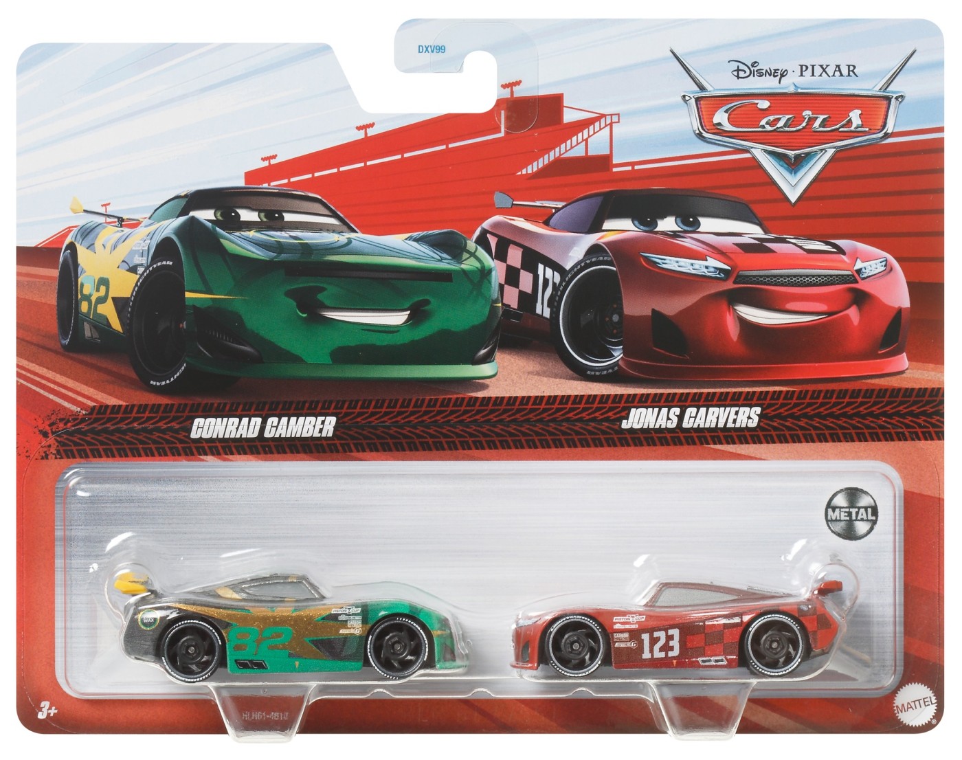 Set masinute metalice Cars - Conrad Camber si Jonas Carvers | Mattel