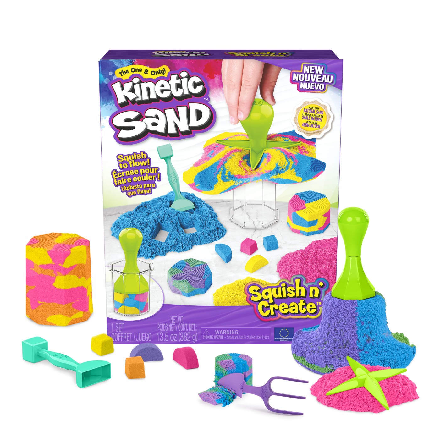 Set de creatie - Kinetic Sand - Squish | Spin Master - 2 | YEO