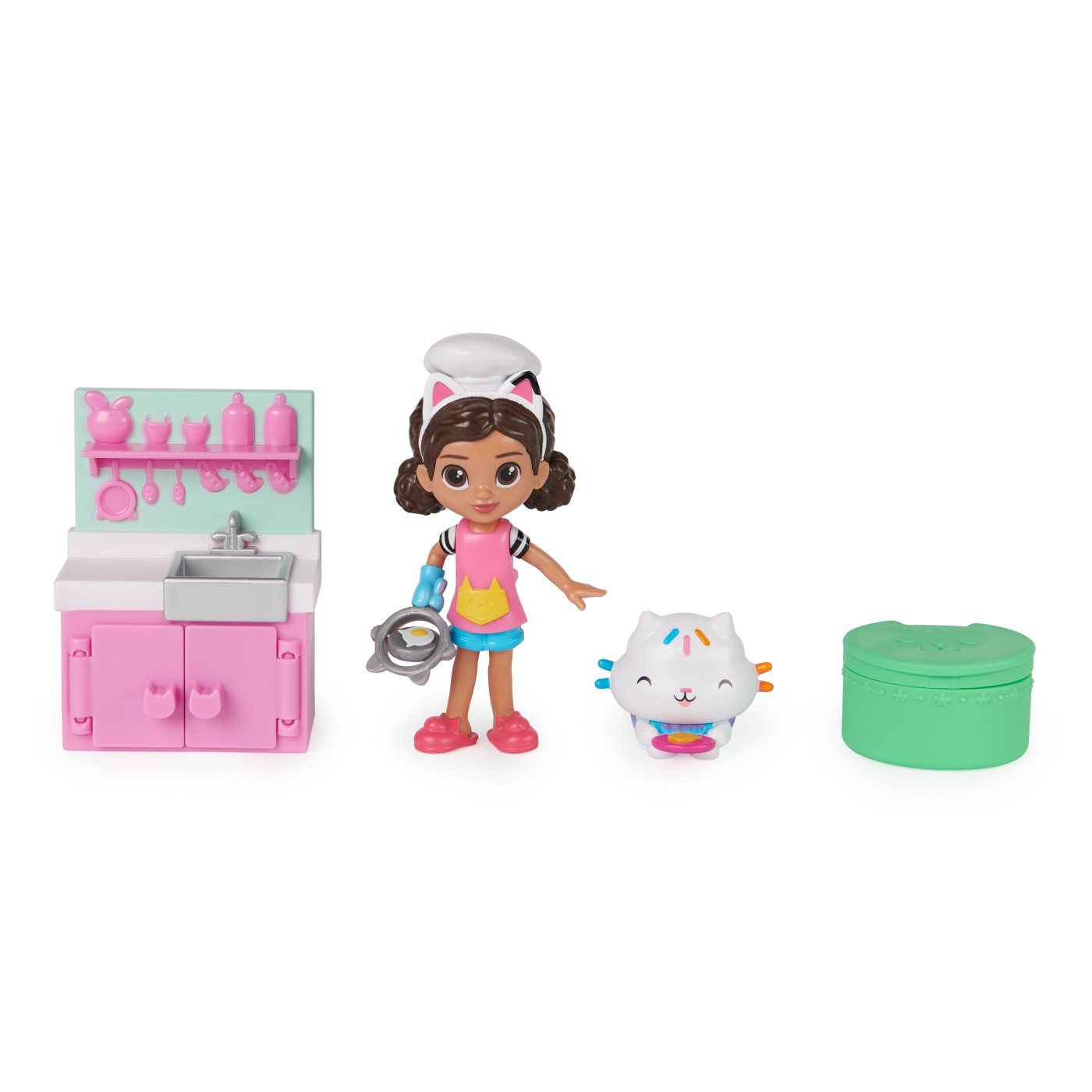 Set Gabbys Dollhouse - Papusa cu pisicuta si bucataria lui Gabby | Spin Master