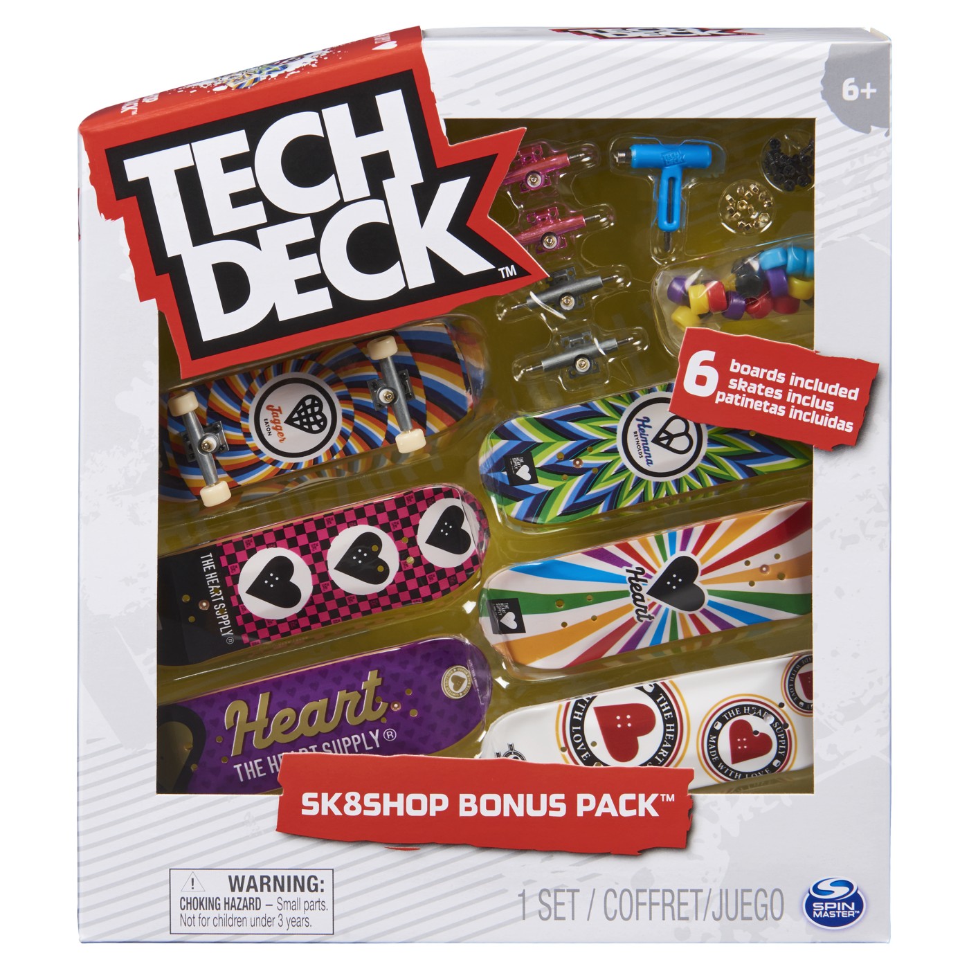 Set Tech Deck - Fingerboard Heart, 6 piese | Spin Master