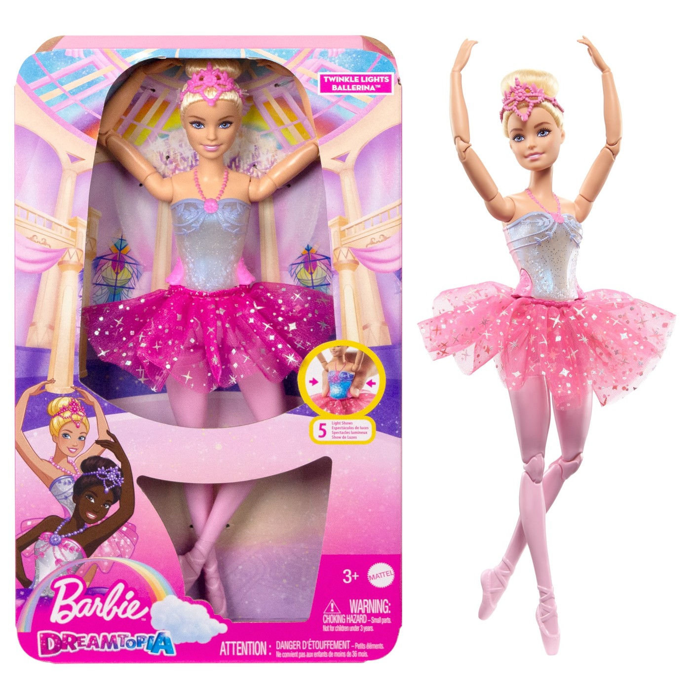 Papusa - Barbie Dreamtopia - Twinkle Lights Ballerina | Mattel - 6 | YEO