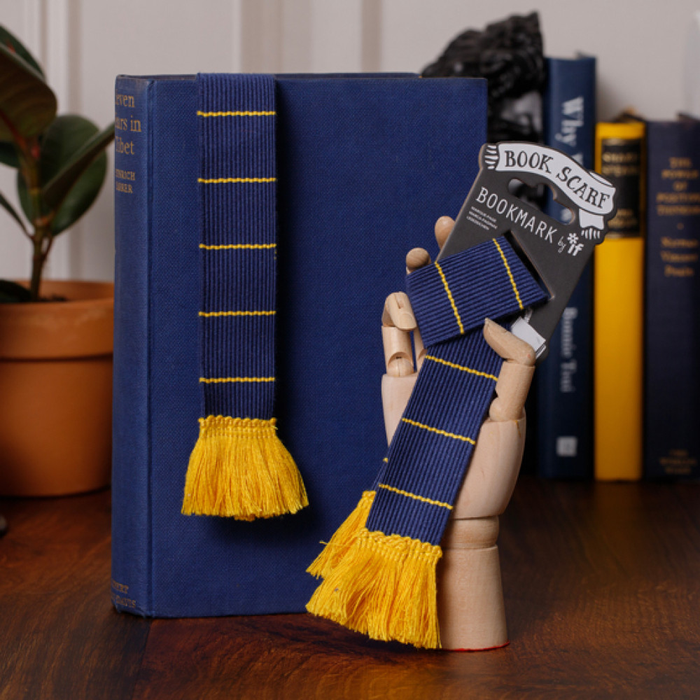 Semn de carte - Book Scarf - Navy and Yellow | If (That Company Called)