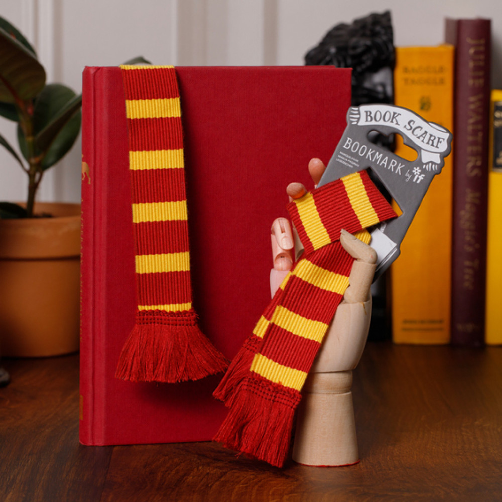 Semn de carte - Book Scarf - Burgundy and Yellow | If (That Company Called)