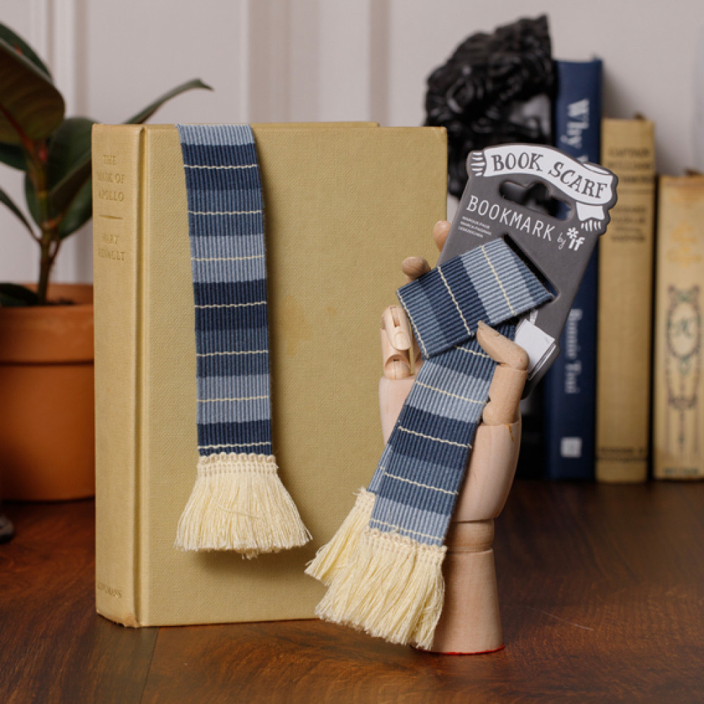 Semn de carte - Book Scarf - Grey and Cream | If (That Company Called)