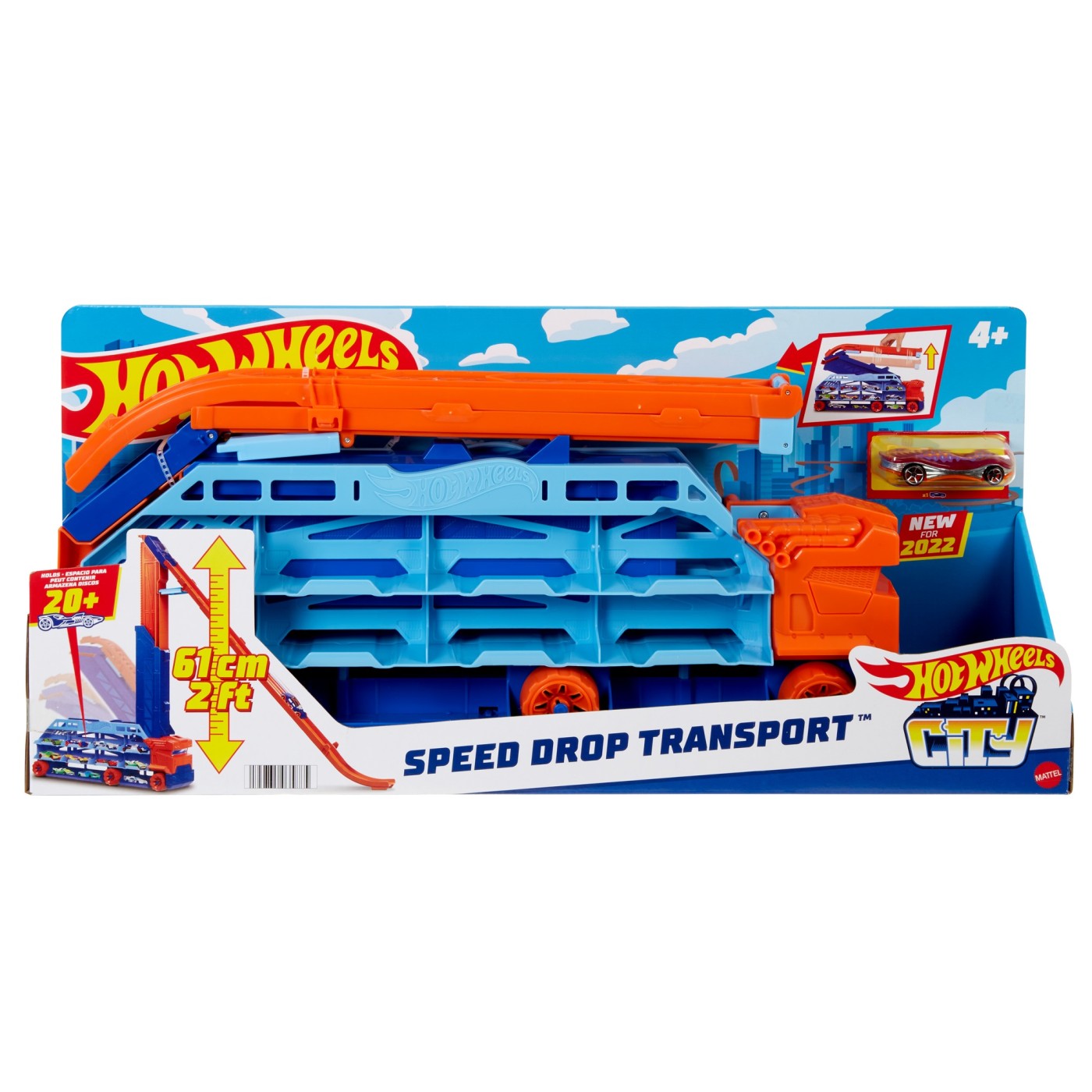 Masina - Mega Transportor si pista de lansare | Mattel