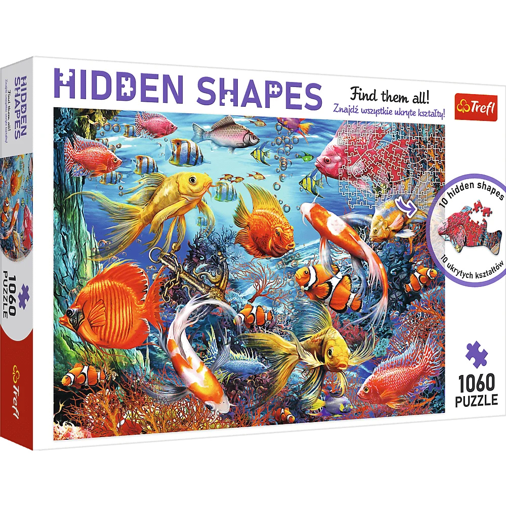 Puzzle 1000 de piese - Hidden Shapes - Underwater Life | Trefl - 1 | YEO