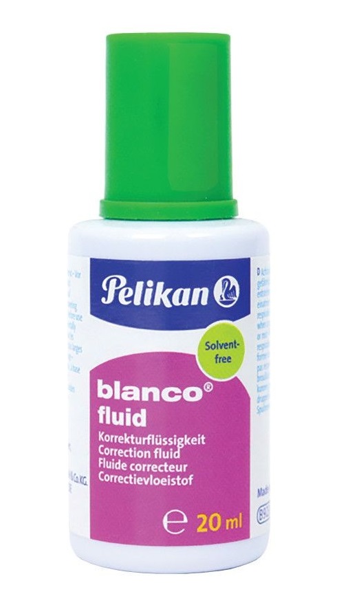 Corector fluid pe baza de apa, cu pensula - Blanco | Pelikan