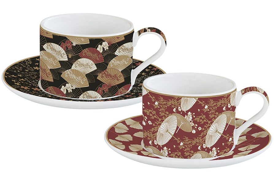 Set 2 cani cu farfurie - Kimono | Easy Life