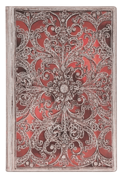 Carnet - Mini, Lined - Silver Filigree - Garnet | Paperblanks - 1 | YEO