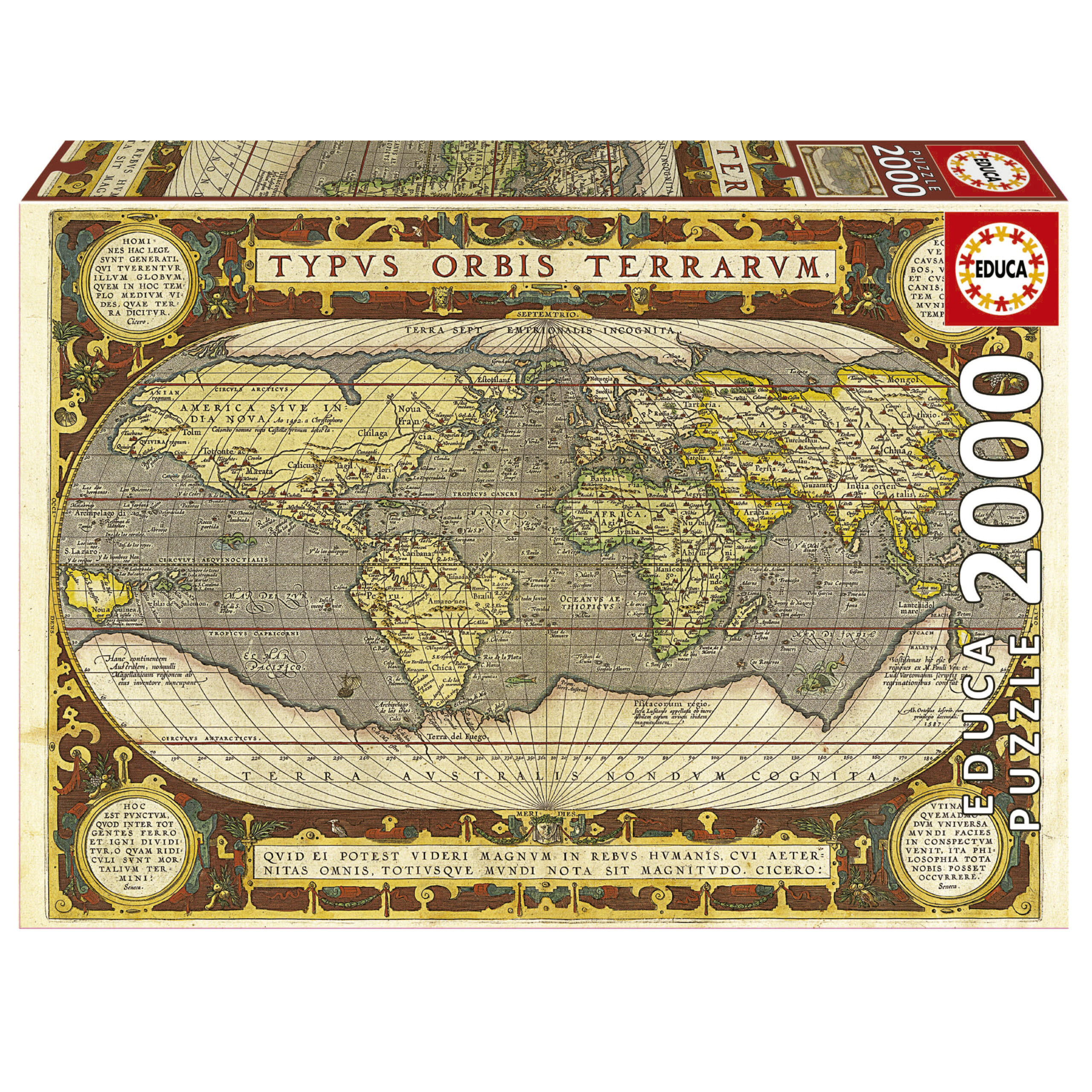 Puzzle 2000 piese - Map Of The World | Educa