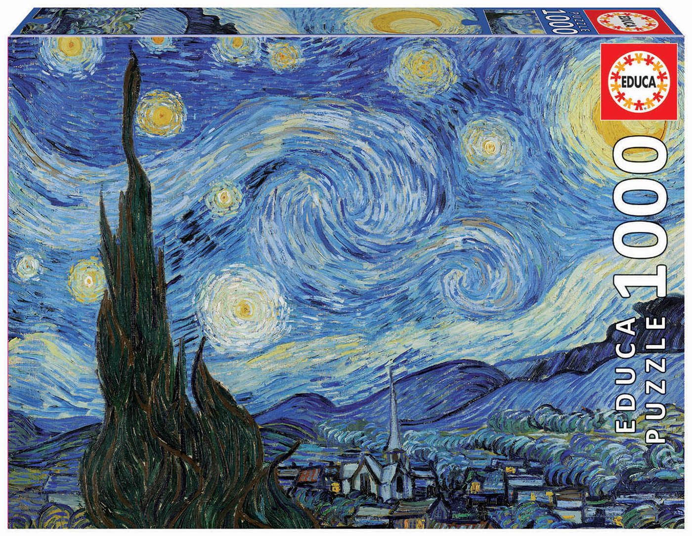 Puzzle 1000 piese - The Starry Night - Vincent Van Gogh | Educa