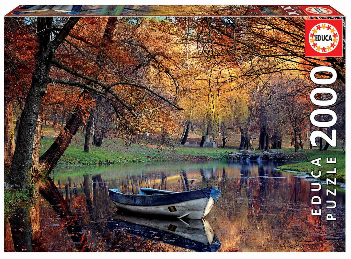 Puzzle 2000 piese - Boat on the Lake | Educa
