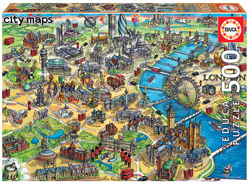 Puzzle 500 piese - London Map | Educa