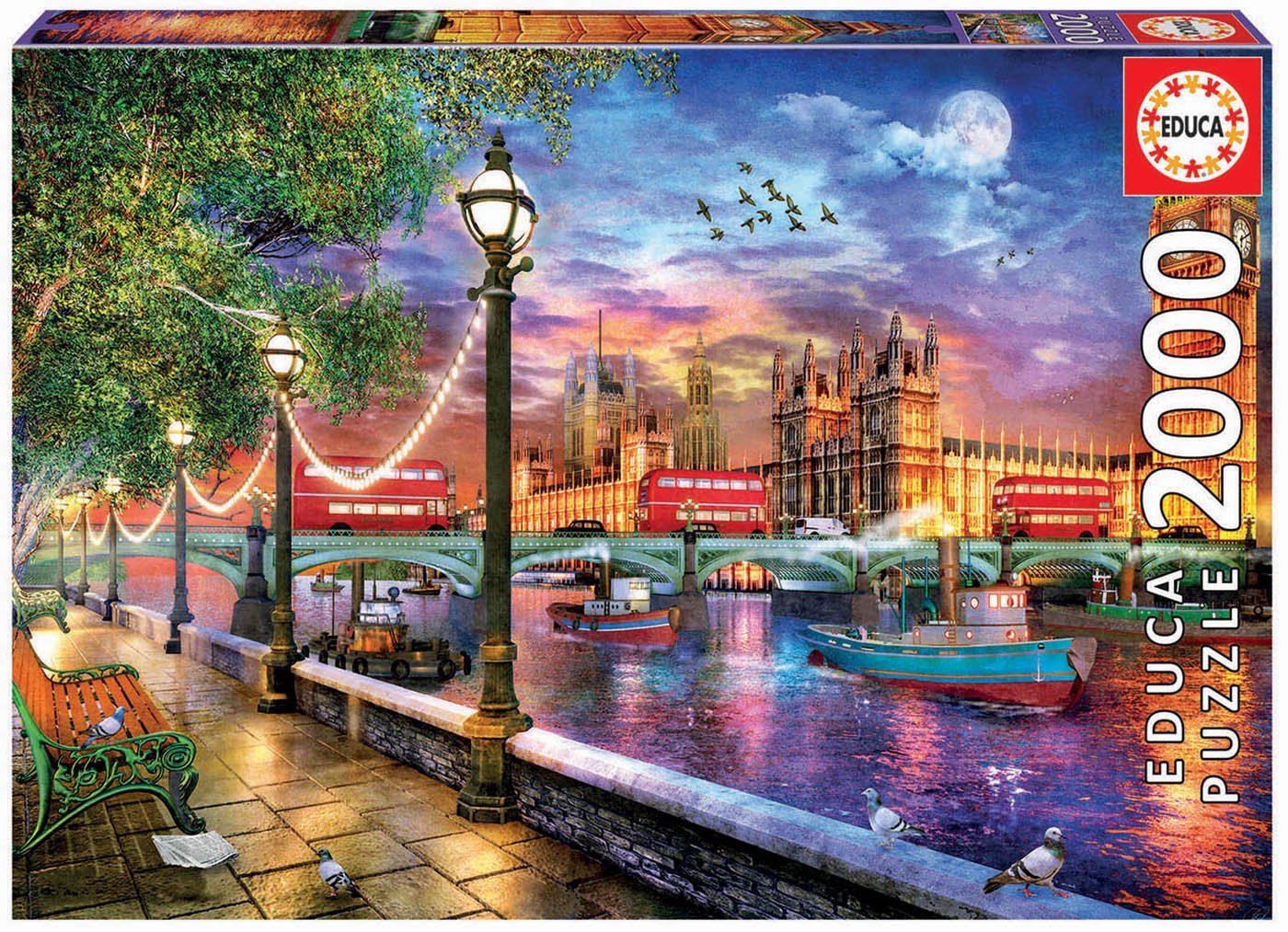 Puzzle 2000 piese - London at Sunset | Educa - 1 | YEO