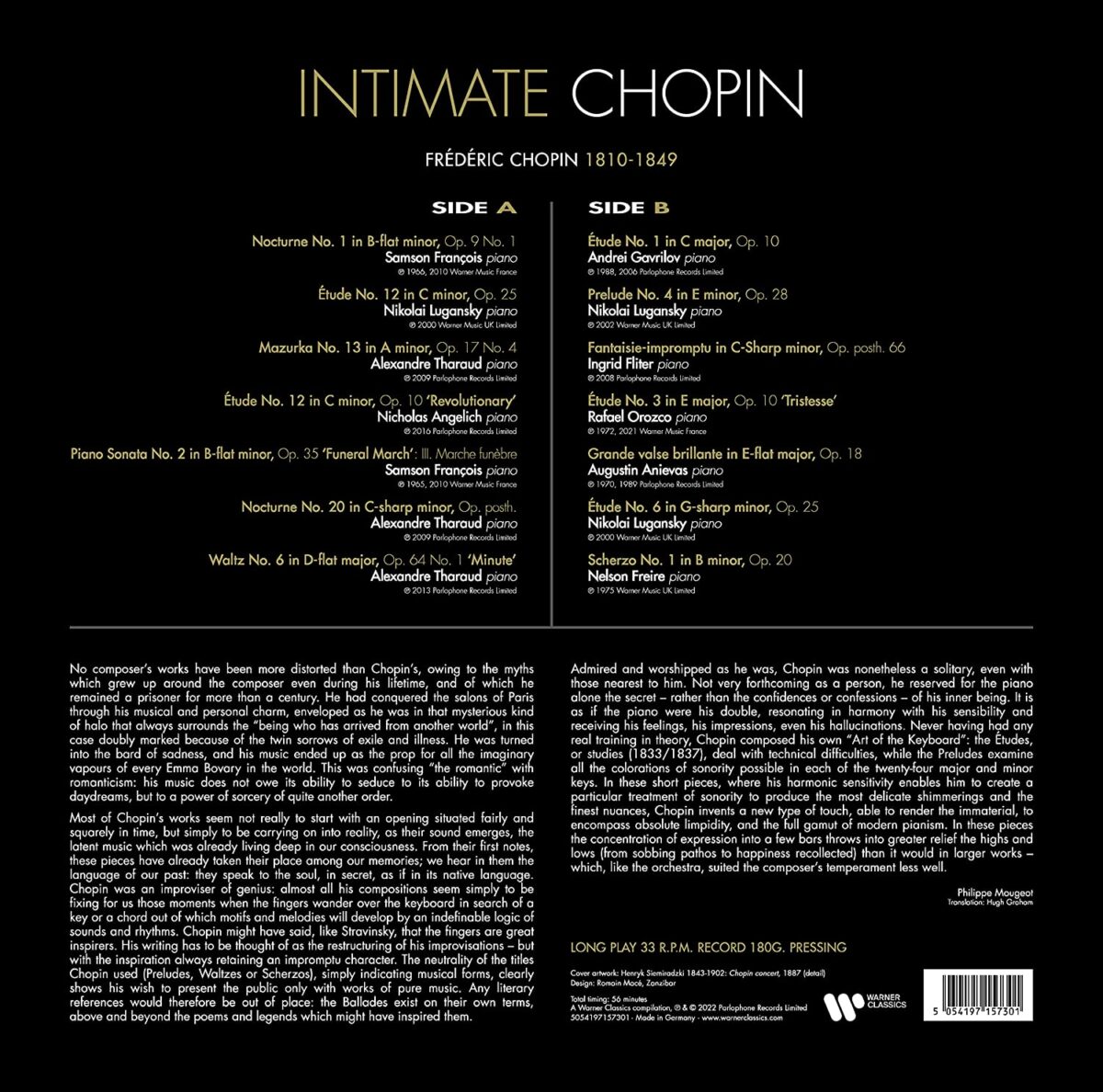 Intimate Chopin - Vinyl | Frederic Chopin, Various Artists