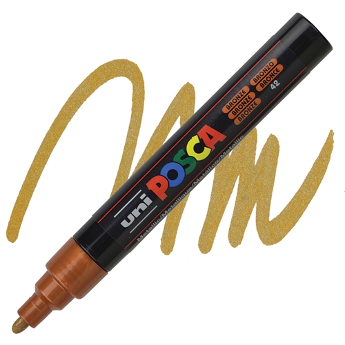 Marker - Posca PC-5M, 1.8-2.5 mm, bronz | Uni