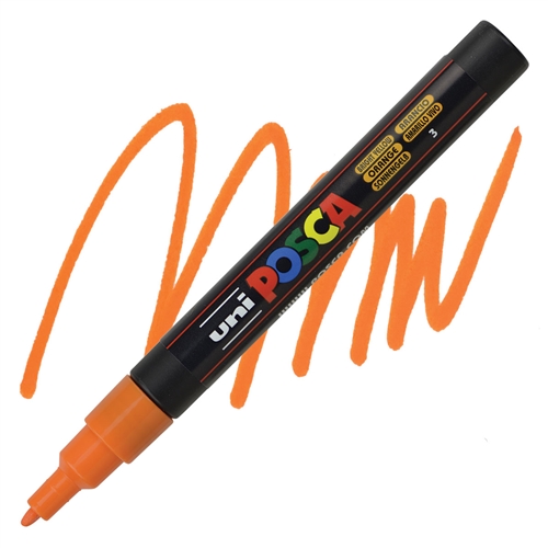 Marker - Posca PC-3M, 0.9-1.3 mm, portocaliu | Uni