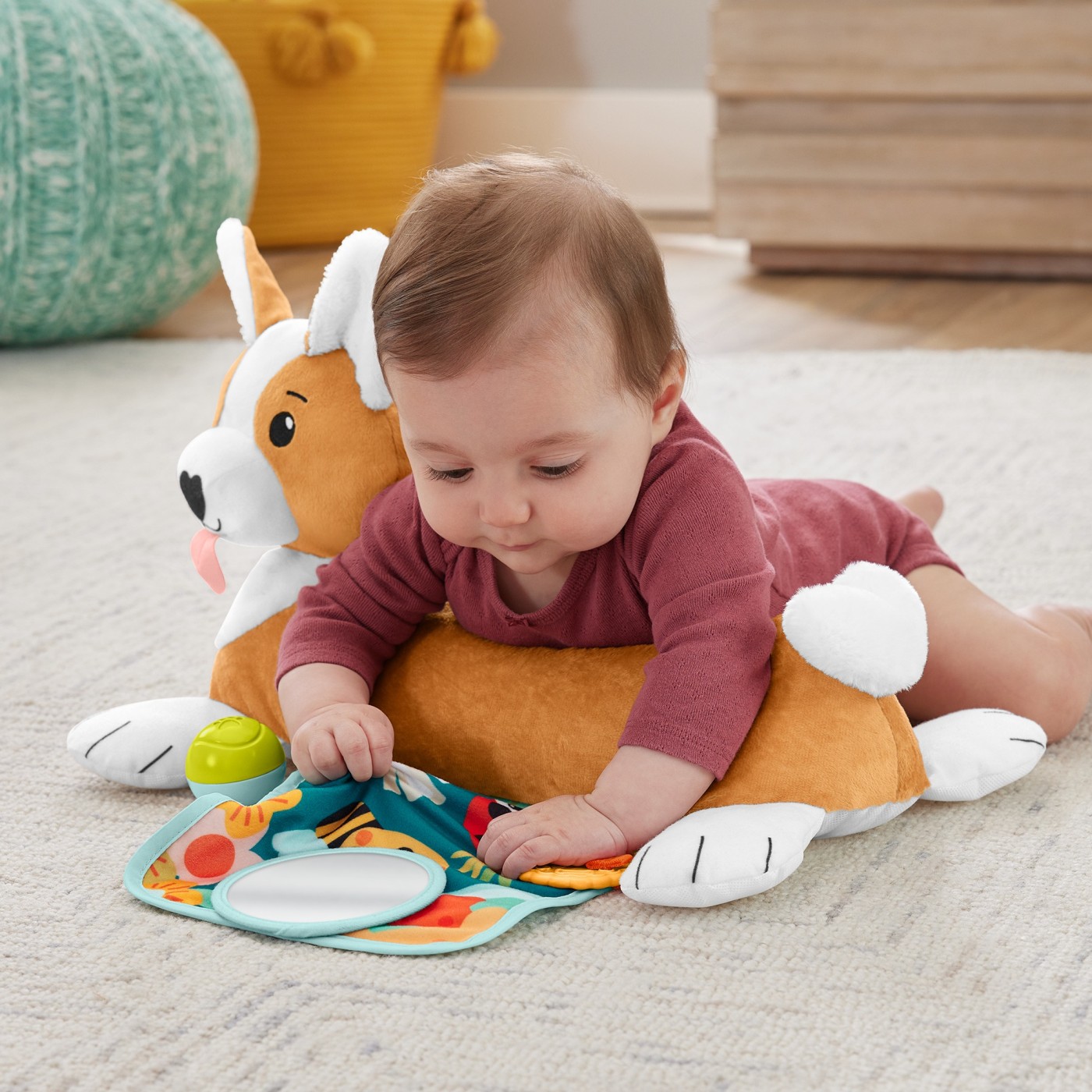 Jucarie bebelusi - 3 in 1 Puppy Tummy Wedge | Fisher-Price - imagine 2