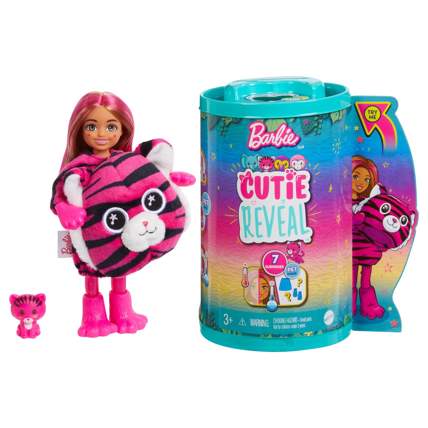 Papusa - Barbie Chelsea Cutie Reveal - Tigru | Mattel