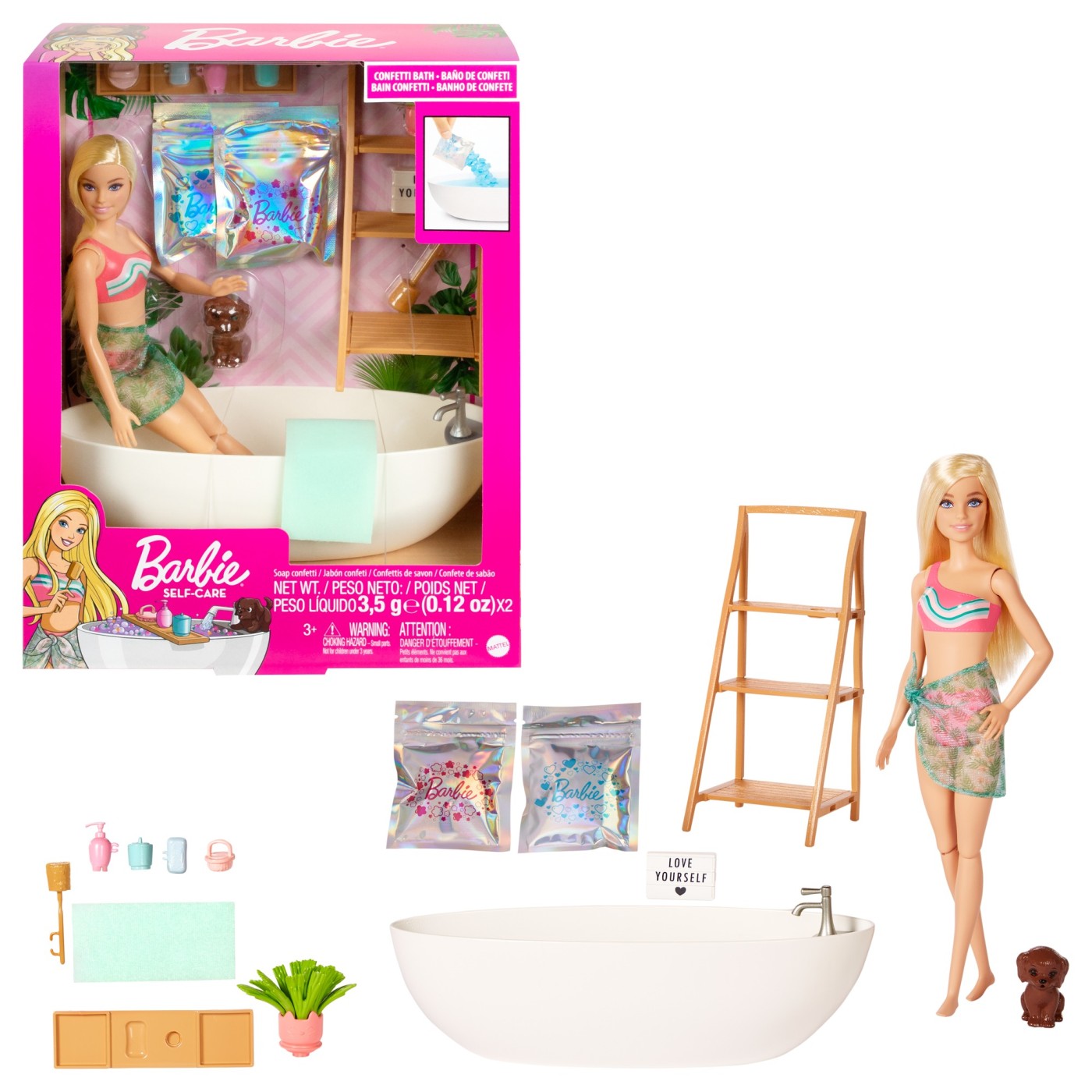 Papusa - Barbie Self-Care - Soap Confetti | Mattel - 3 | YEO