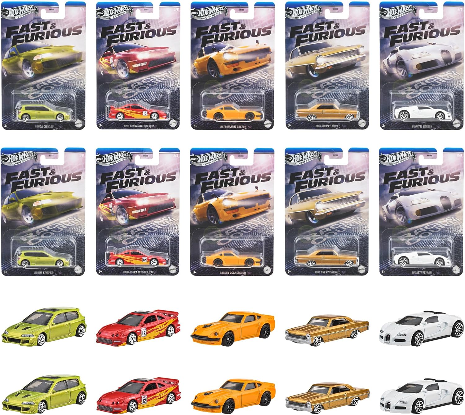 Masina - Hot Wheels Silver Series - Fast & Furious - mai multe modele, pret pe bucata | Mattel - 5