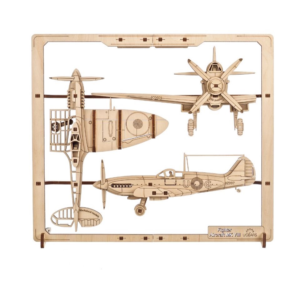 Puzzle mecanic - Fighter Aircraft 2.5D | Ugears