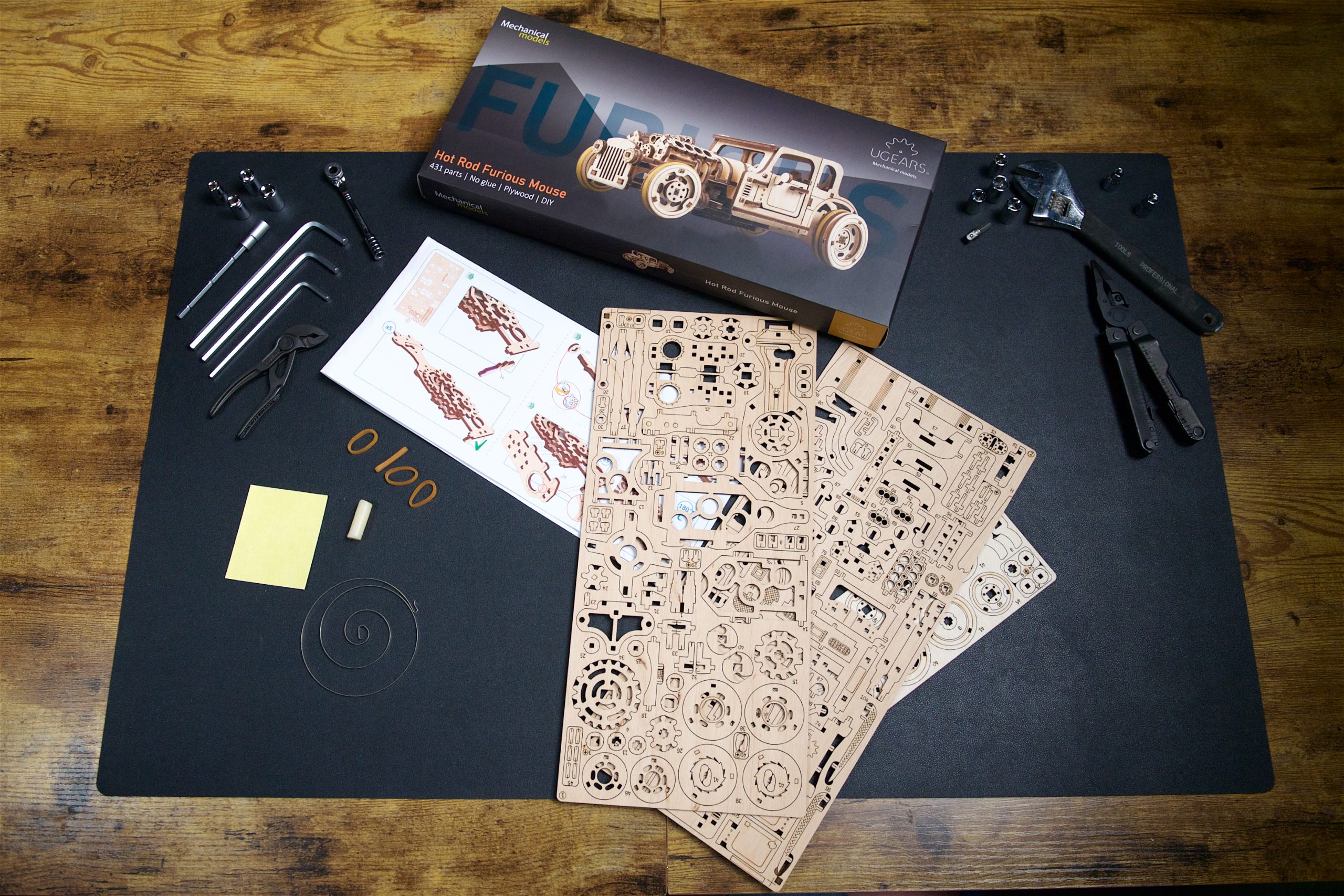 Puzzle mecanic - Hot Rod Furious Mouse | Ugears - 7 | YEO