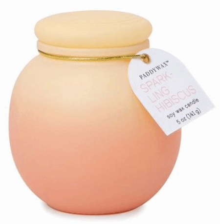 Lumanare parfumata - Orb Ombre Glass - Yellow and Pink - Sparkling Hibiscus | Paddywax