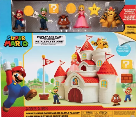 Set Nintendo Mario - 5 figurine - Castelul Ciuperca | Jakks Pacific