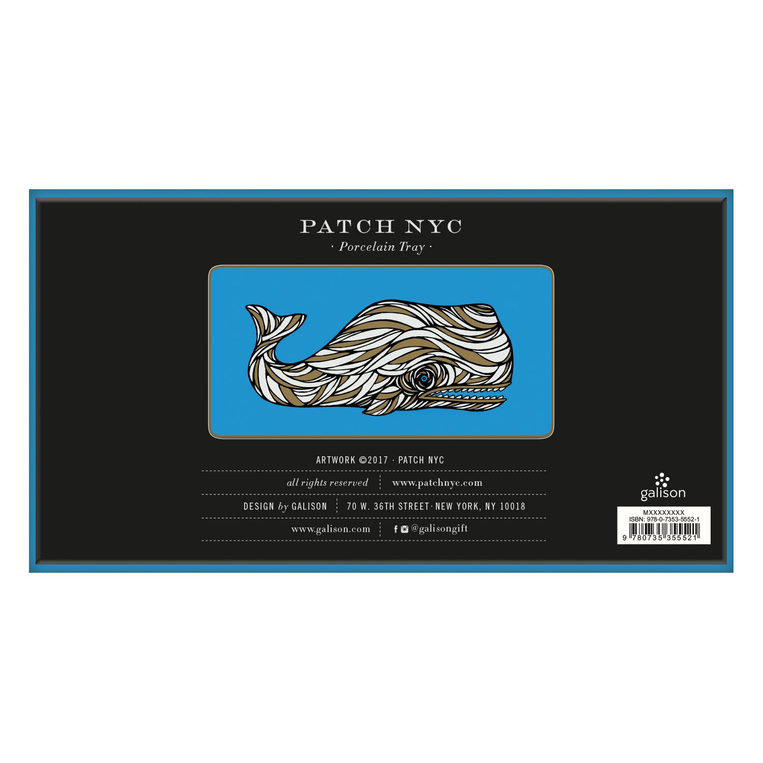 Tava decorativa-Patch NYC Whale | Galison - 2 | YEO