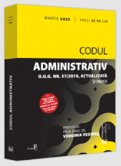 Codul administrativ - martie 2023 | Verginia Vedinas