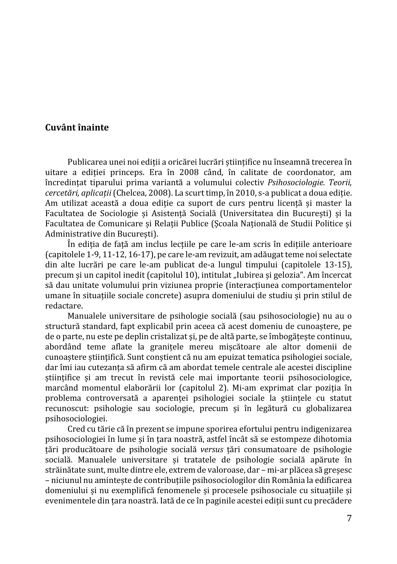 Psihosociologie - Teorii, cercetari, aplicatii | Septimiu Chelcea