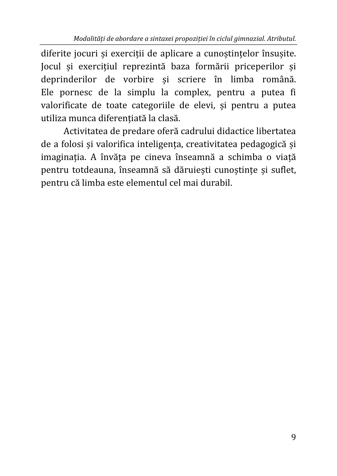 Modalitati de abordare a sintaxei propozitiei in ciclul gimnazial | Oana-Roxana Sargu - 2 | YEO