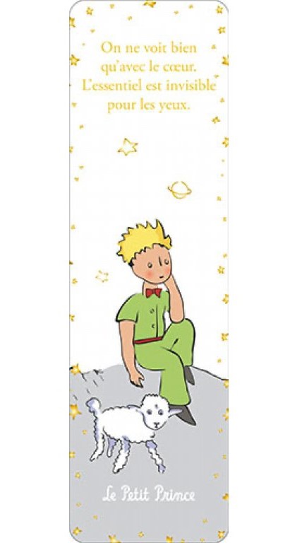 Semn de carte - Le Petit Prince - On ne voit bien qu\'avec le coeur | Kiub
