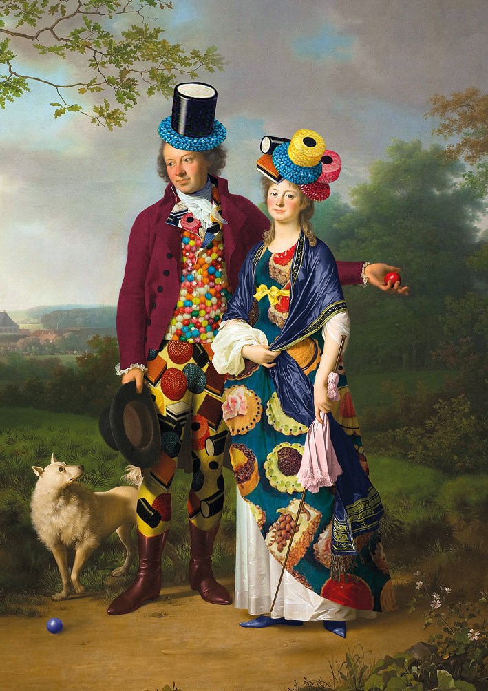 Felicitare - Liquorice Couple & Dog | The Art File