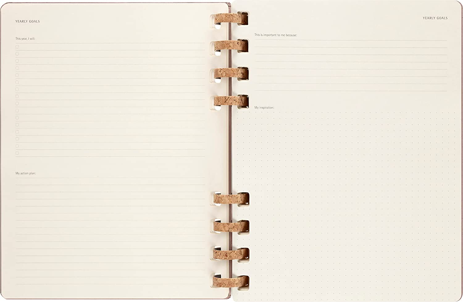 Agenda 2023 -2024 - 12-Months Academic Planner - XL, Spiral, Hard Cover - Crush Almond | Moleskine - 5 | YEO