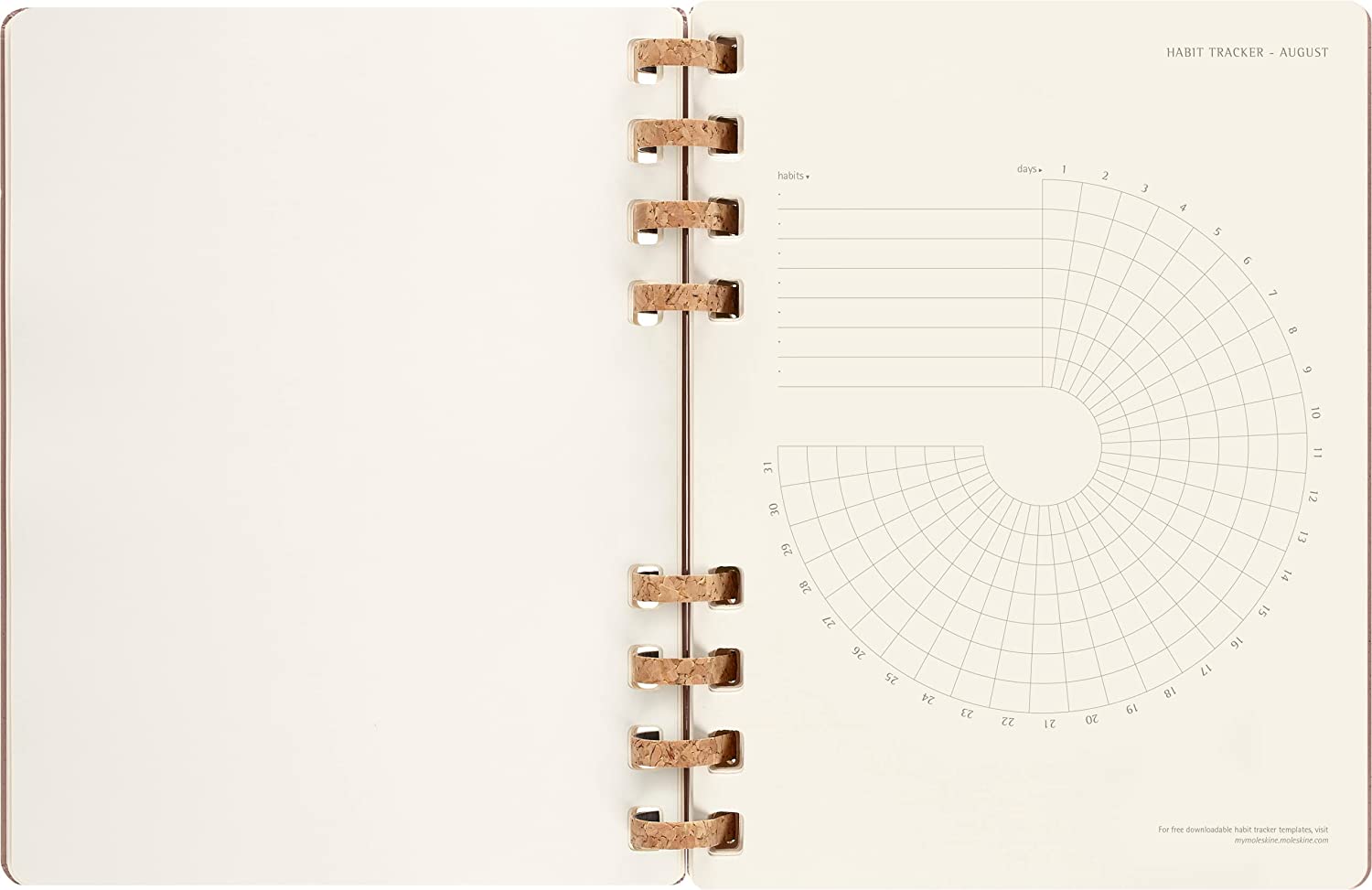 Agenda 2023 -2024 - 12-Months Academic Planner - XL, Spiral, Hard Cover - Crush Almond | Moleskine - 7 | YEO