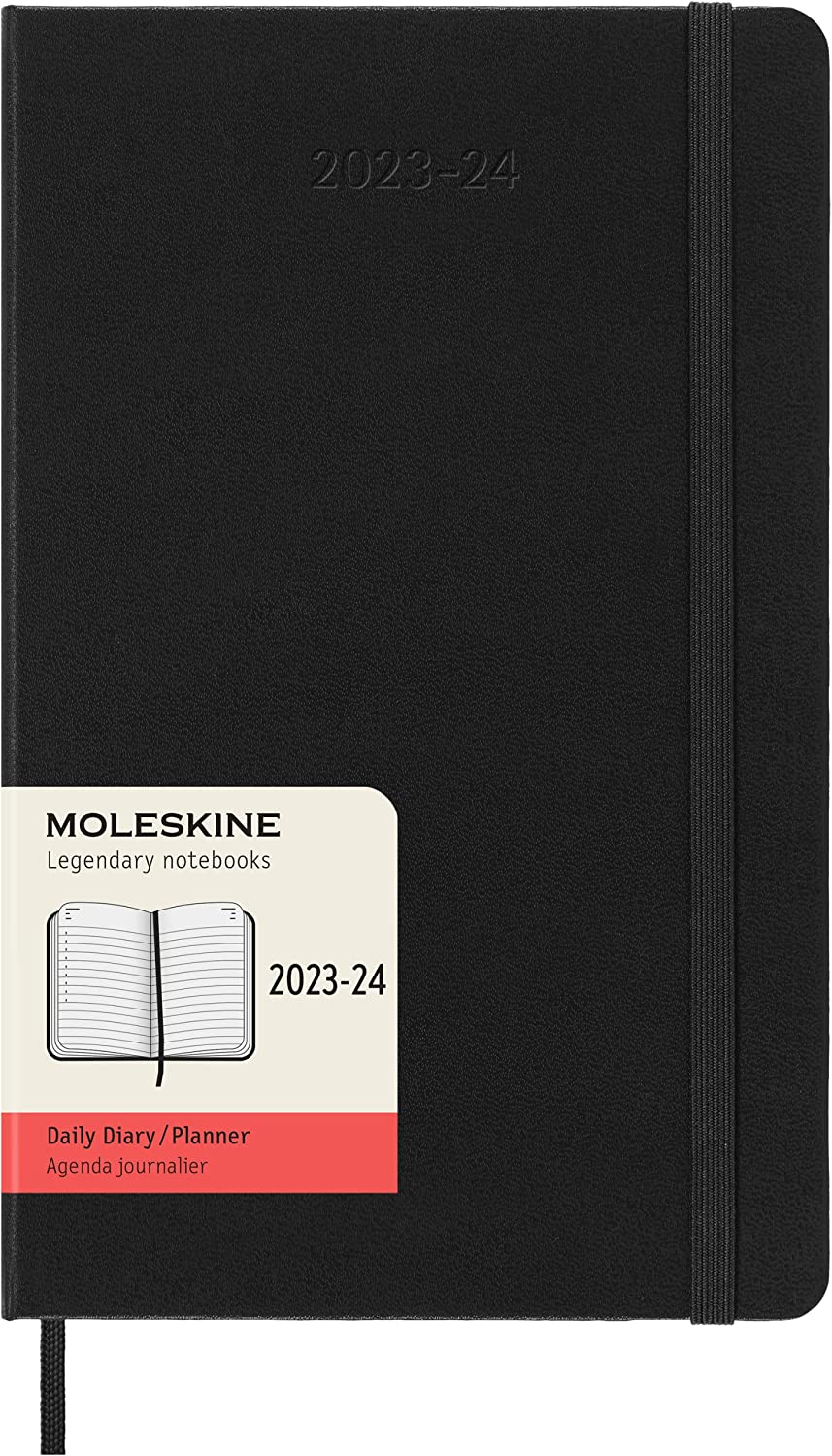 Agenda 2023-2024 - 18-Month Daily Planner - Large, Hard Cover - Black | Moleskine - 6 | YEO