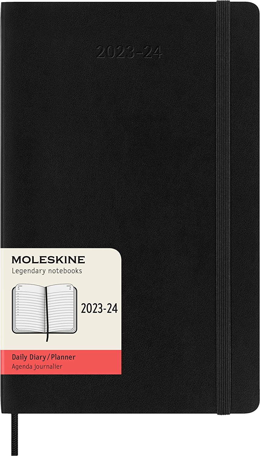 Agenda 2023-2024 - 18-Month Daily Planner - Large, Soft Cover - Black | Moleskine - 6 | YEO