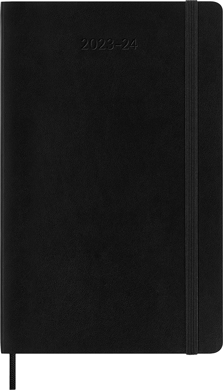 Agenda 2023-2024 - 18-Month Daily Planner - Large, Soft Cover - Black | Moleskine