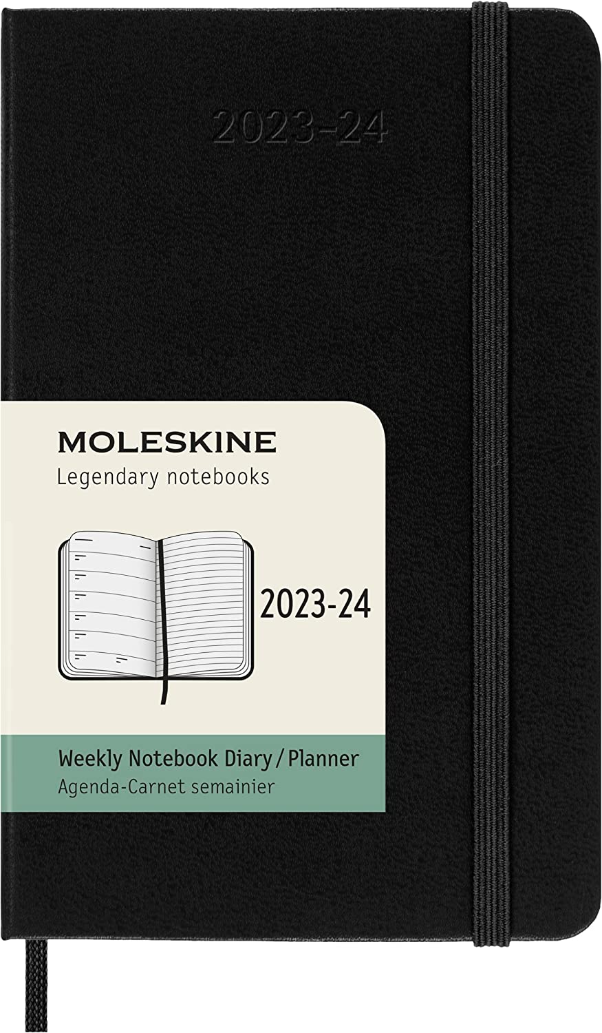 Agenda 2023-2024 - 18-Month Weekly Planner - Pocket, Hard Cover - Black | Moleskine - 6 | YEO