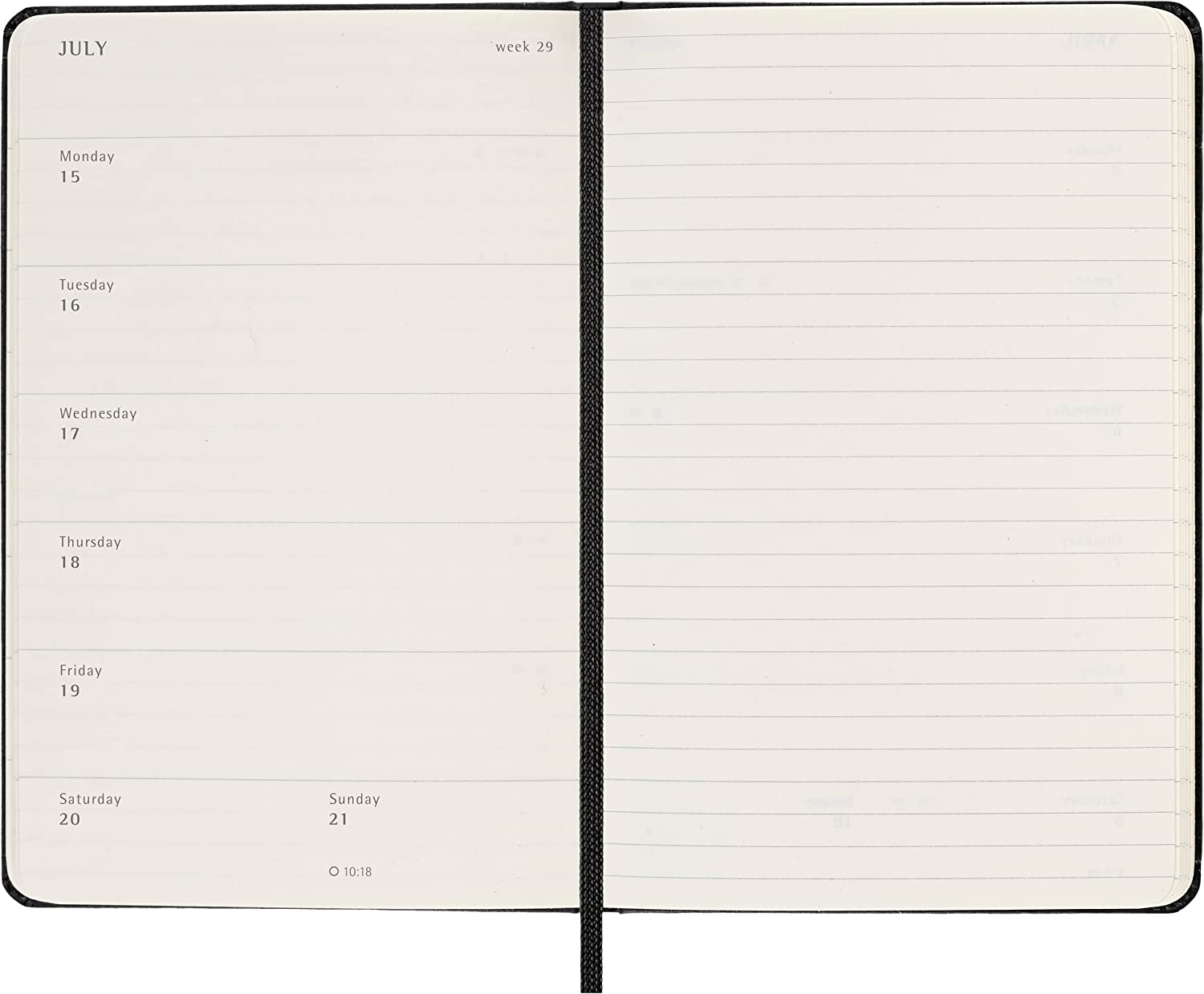 Agenda 2023-2024 - 18-Month Weekly Planner - Pocket, Hard Cover - Black | Moleskine - 2 | YEO