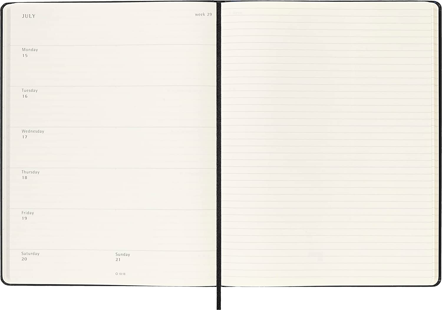 Agenda 2023-2024 - 18-Month Weekly Planner - Extra Large, Hard Cover - Black | Moleskine - 2 | YEO